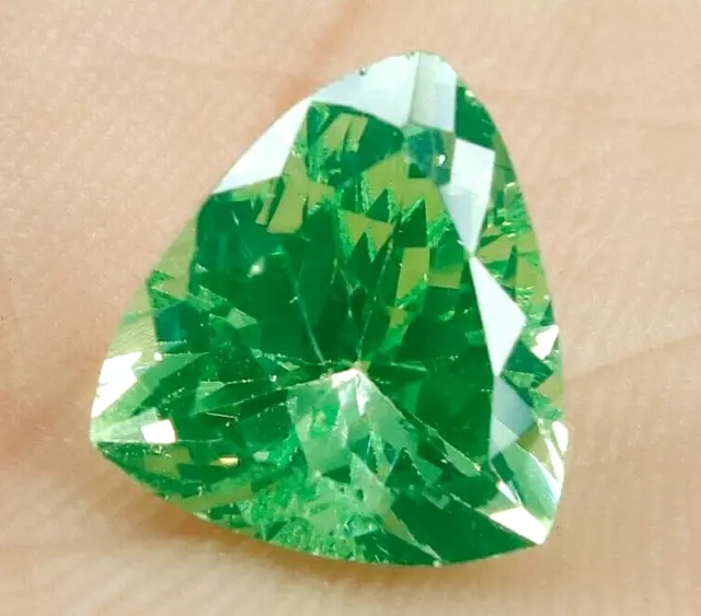 Peridoto da 4,55 ct, pietra preziosa naturale sciolta, taglio trilione...