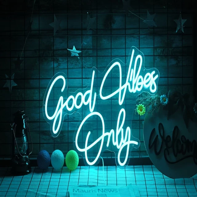 Neon Sign Good Vibes Only for Gaming Room Home Decor As Your Own Sign