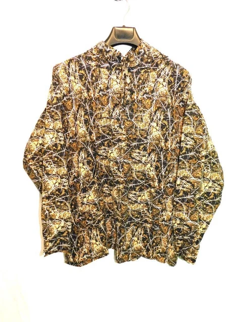 Alaska Native Eskimo Kuspuk XL Brown White Black Camo Tunic Shirt Camouflage