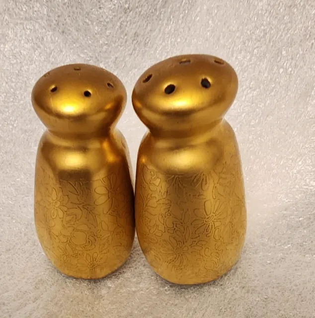 Pickard vintage gold salt & pepper shakers