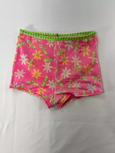 Vintage Baithing Suit Bottoms Retro Flower Swim Shorts Size 4T Toddler Boho