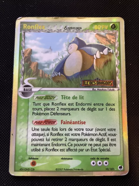 Ronflex Reverse - Pokemon 10/101 Ex Ile Des Dragons Etat Correct Fr