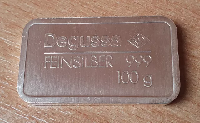 100 g Silber 999/1000 - Degussa