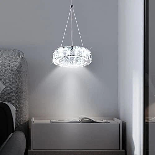 Modern Crystal Chandeliers Lighting Cool White K9 Crystals Ceiling