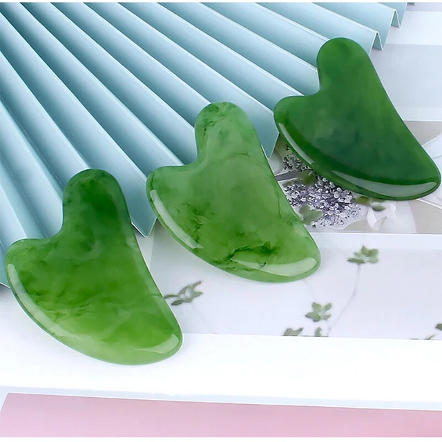 Resina natural Gua Sha Board masaje placa de guasha masajeador facial raspador Sn