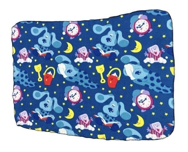 VINTAGE 2001 NICKELODEON Blues Clues Fleece Blanket Throw
