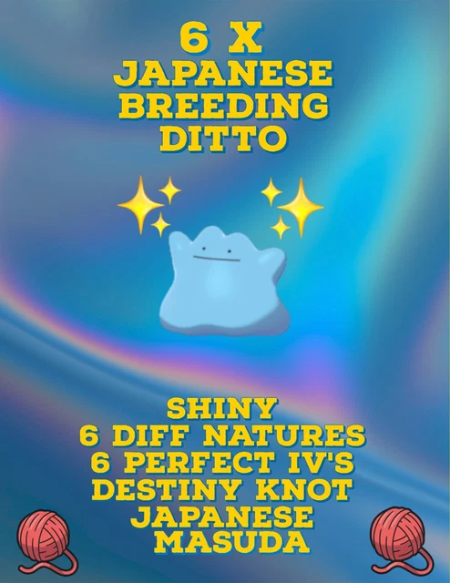 Pokémon Ditto Shiny 5GEN Imposter 6IV Jolly - Legit Per DS E 3DS - Compatibile Bank
