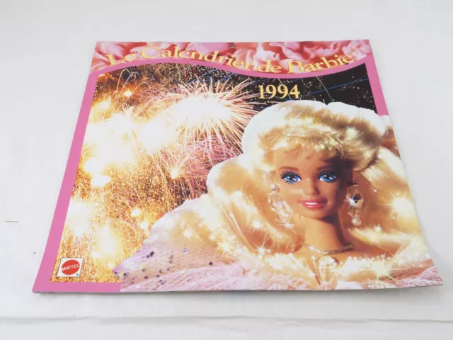 Barbie Mattel Calendrier Nouvel An 1994 complet 30 x 30 cm