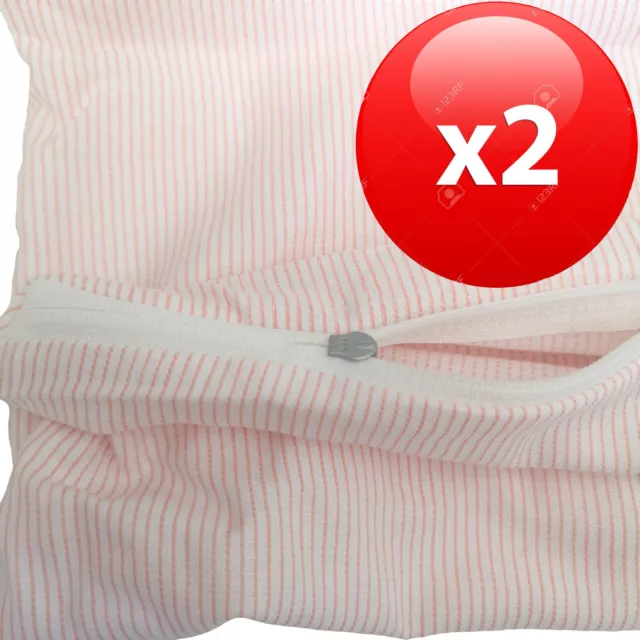 2x Seitenschläferkissen Bezug 40x145 cm Stillkissen Kissenbezug Kissenhülle Rosa