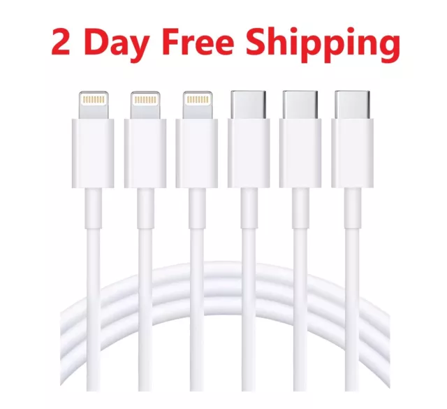 USB C to Lightning Cable 3Pack 6FT [Apple Mfi Certified] Iphone Fast Charger Cab