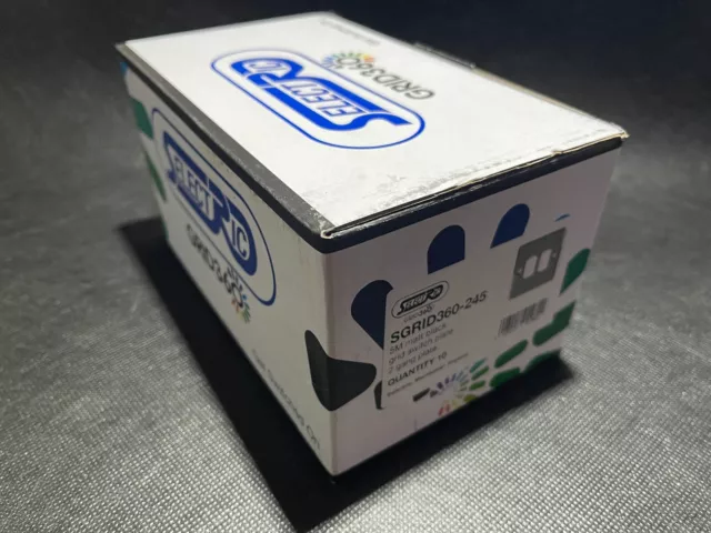 SELECTRIC SGRID360-245 Interruttore Frontale 2-Gang Nero Opaco - 10 / Scatola