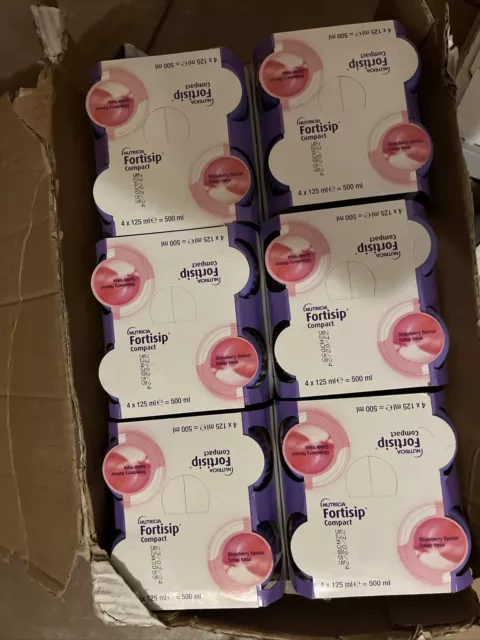 Nurtica Fortisip.strawberry Flavour. Compact Protein. 24 Bottles