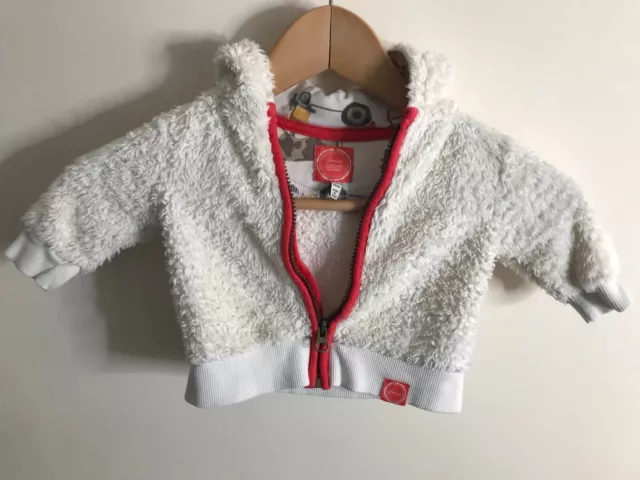 🌈 Cappotto con cappuccio Joules Bambine Bambine Bimbole Bianco Fattoria 6-12 mesi 🌈