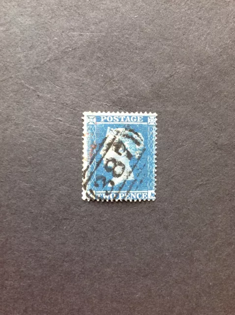 GB QV SG19 2d Blue plate 4, C-A, wmk Small Crown, perf 16, Good Used. Cat £100+.