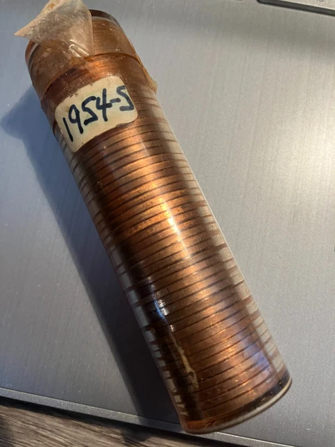1 Tube 1954-S Lincoln Wheat Pennies The Tube Is Sealed*Who Knows Whats In There