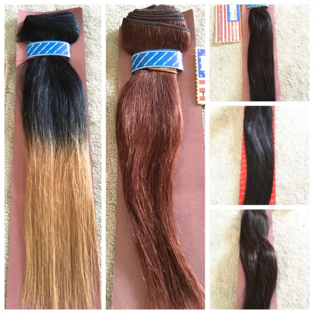 100 _ En >> Sc <<% Humain Cheveux Par American pride -30.5cm 14cm 18cm CM Euro