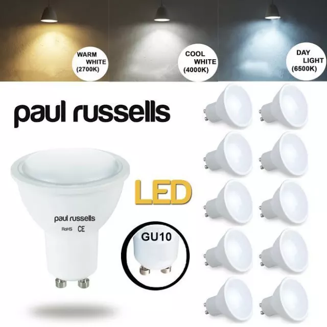 2 3 5 10 20er-Pack LED GU10 3W 4W 5W (25 40 50 Watt Äquivalent) Reflektor Strahler