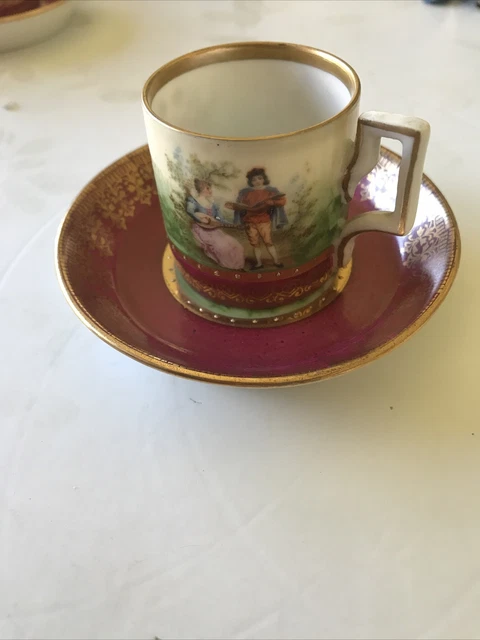 Lot De 3 Tasses à Café Anciennes En Métal Bronze - Déco Vapeur Moka Java Latte