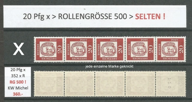 RM 20 Pfg Bedeutende Deutsche MiNr.352 x R postfrisch   SELTEN !