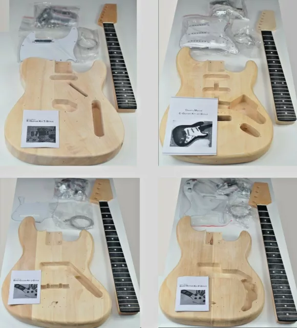 Strat Tele Jazz P Bass Electric guitar kit all parts UK unbranded DIY pack  UK