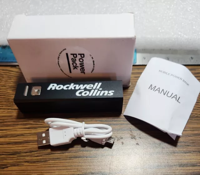ROCKWELL COLLINS 2200mAh Power Bank Mobile Cell Phone USB Battery Charger NEW