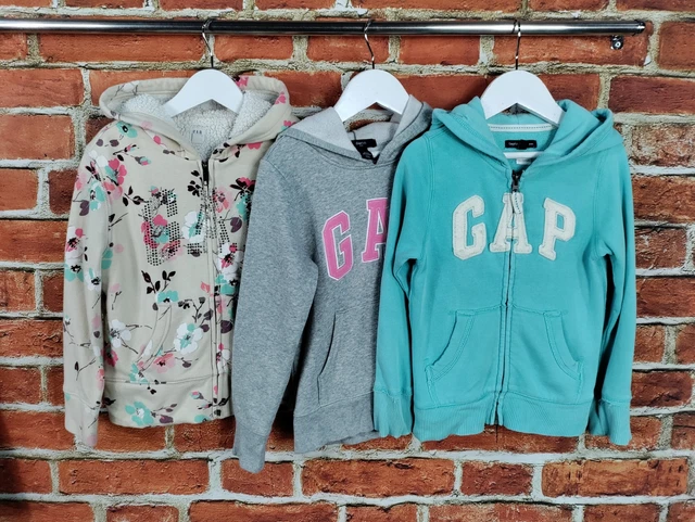 Girls Bundle Age 6-7 Years 100% Gap Logo Hoodie Jumper Sweater Jacket Kids 122Cm