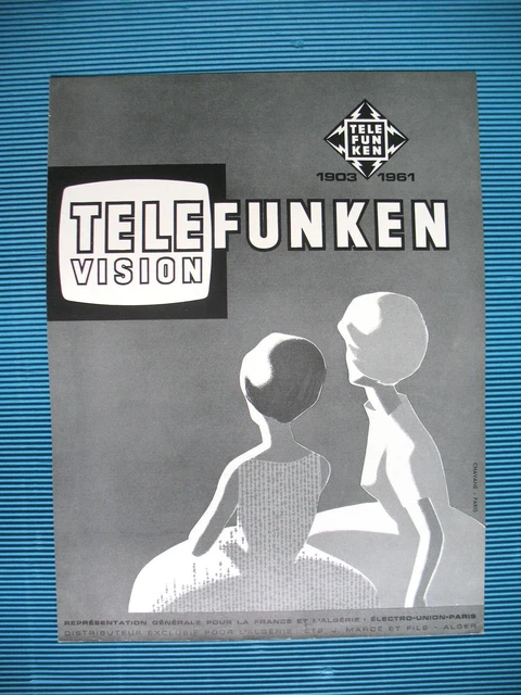Telefunken Television Illustration Chavan Ad 1961 Press Release