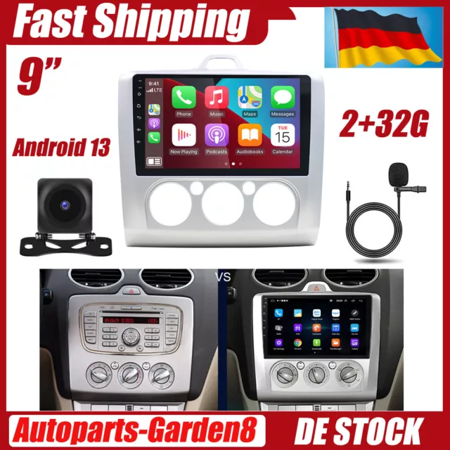 Für Ford Focus MK2 2004-2011 Carplay GPS mit Kamera 2G+32G Android 13 Autoradio