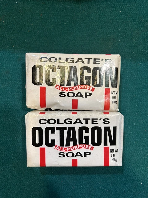 Vintage Pair Of Colgate Octagon Soaps NIP NEW 7.05 oz
