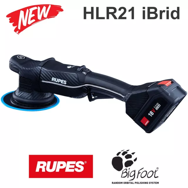 Lucidatrice Rotorbitale Ø21mm a Batteria 18V RUPES BigFoot + Kit Accessori HLR21