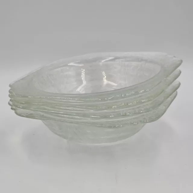 Federal Glass Set Of 4 Madrid Depression Clear Soup Cereal Salad Bowl Dinner