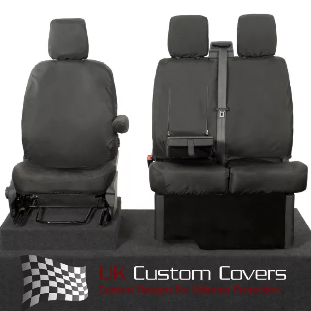 Ford Transit Van Mk9 2020+ Inc Tipper Tailored Front Seat Covers Black 120