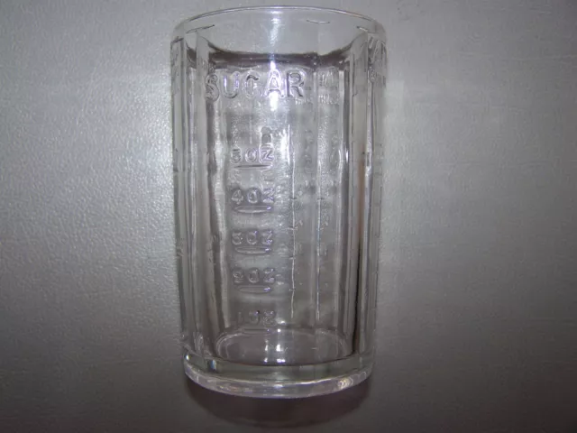 Vintage measuring glass half pint with spoon, cup, ounce, gill etc English rare 3