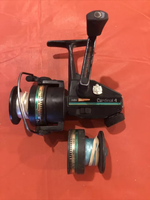 VINTAGE ABU GARCIA Cardinal C4 Fishing Spinning Reel With C4 Spare Spool.  Works! $36.00 - PicClick