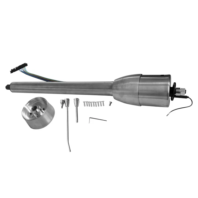 28 in Universal Tilt Manual Raw Steering Column w/ Wheel Adapter Manual Trans