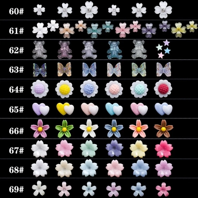 Bear Nail Art Charms Nail Art Rhinestones Nail Flower for Nail Art Decorations