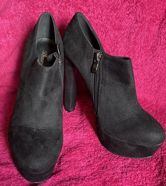 Women’s Retro Suede Chunky-Heel Side-Zip Ankle Boots