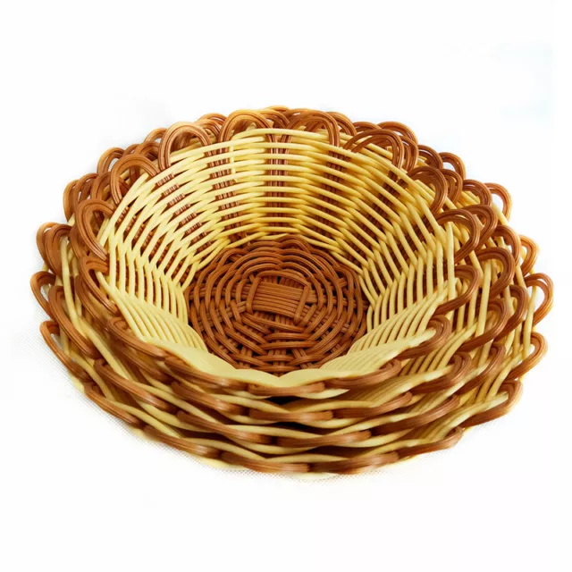 Cesto tessuto in rattan Hom organizzatore frutta secca vassoio frutta desktop archiviazione BaskH7