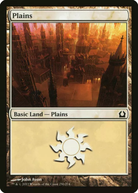 Plains #250 4x FOIL RTR MTG Return to Ravnica Basic Land MINT white Plains #250 4x FOIL RTR MTG Return to Ravnica Basic Land MINT white