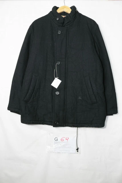 Cappotto Burberry usato (Cod.G69) Tg. 50 Uomo Nero di lana trench giacca