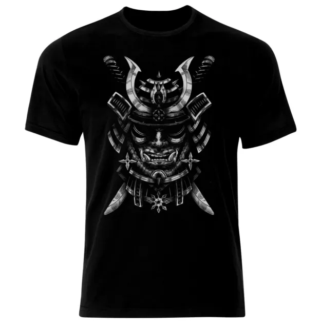 Bushido Code Virtues Samurai Mask Sword Japanese Ronin Katana T-Shirt