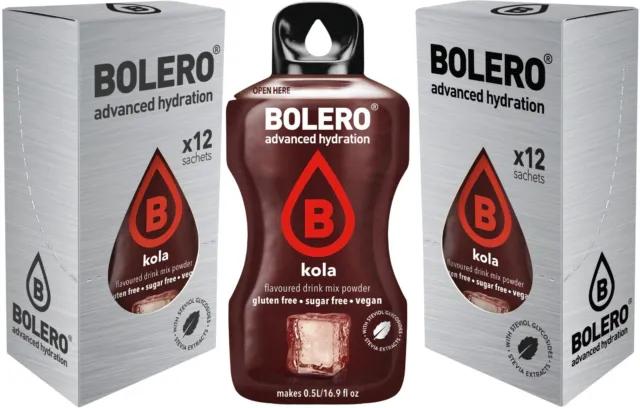 (151,39 €/kg) 24 bastoncini Bolero Kola Cola polvere bevande senza zucchero