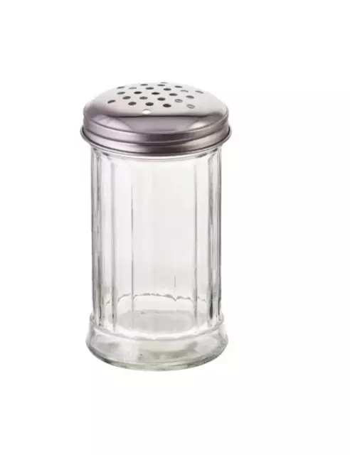 Winco G-103, 12-Ounce Glass Sugar Pourer with Perforated Top, 1 Dozen