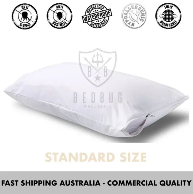 2 x Bed Bug Pillow Protector, Cover, Standard Size