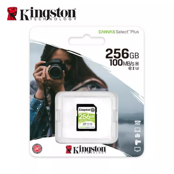 Kingston 256Go SDXC Class 10 UHS-I V10 Flash Carte Memoire Memory Card SDS2