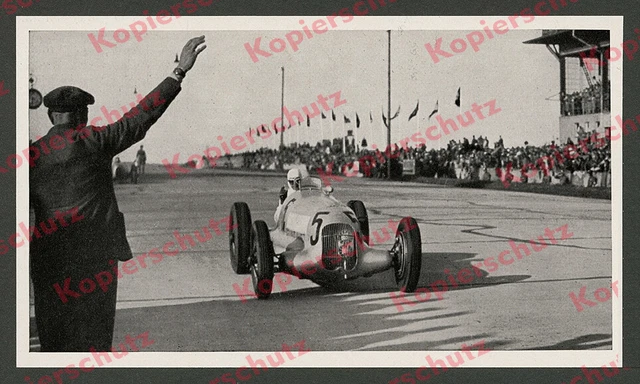 Mercedes-Benz W25 Silberpfeil Nürburgring Ziel Caracciola Adenau Eifelrennen ´35