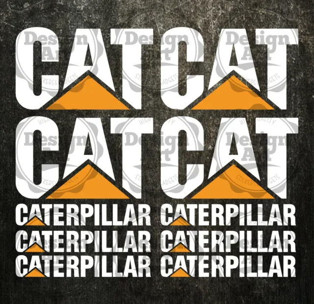 Cat Caterpillar aufkleber sticker bagger excavator 10 Stücke Pieces