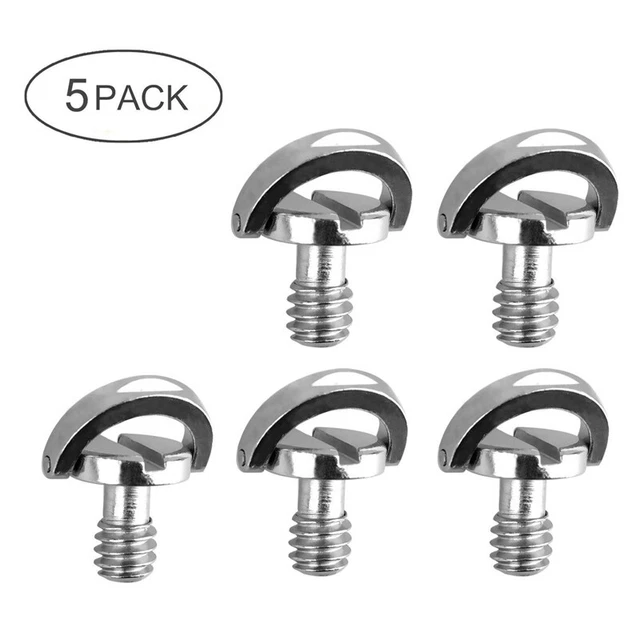 1X(5 Pack 1/4inch  Release Plate Mounting Screw D- D Shaft QR Screw Adapter Moun