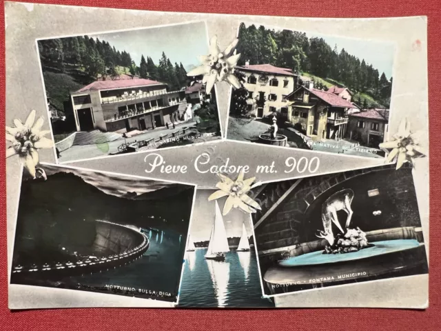 Cartolina - Pieve di Cadore ( Belluno ) - Vedute diverse - 1958