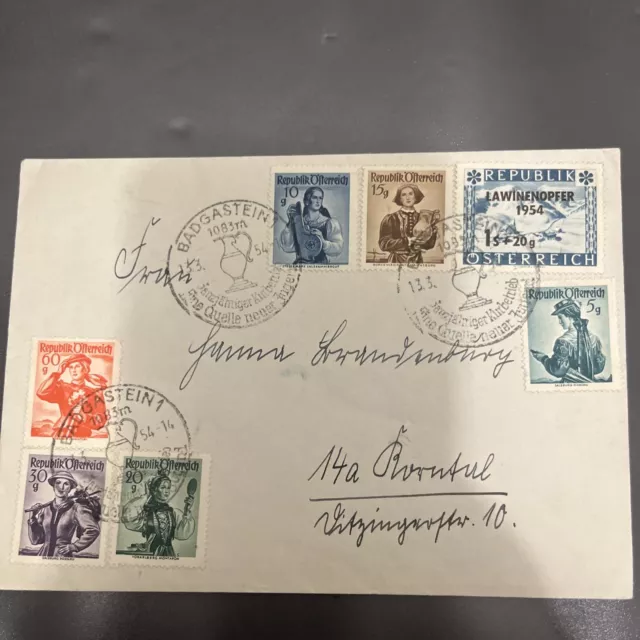 Österr. Auslands Brief MiF - Badgastein 13.03.1954 - A15
